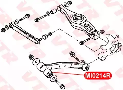 MI0214R CАЙЛЕНТБЛОК РЫЧАГА ЗАДНЕЙ ПОДВЕСКИ VTR