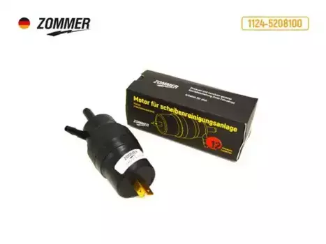 МОТОР ОМЫВАТЕЛЯ КАМАЗ,ЗИЛ (24В 2,5АТМ) НОВ ОБР ZOMMER 11245208100