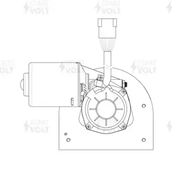 моторедуктор стеклоочистителя!\ KAMAZ, MAZ, УРАЛ VWF 0702 СТАРТВОЛЬТ
