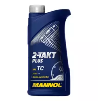 Моторное масло 2-х тактное MANNOL Plus 132 полусинтетическое 1 л