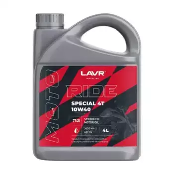 Моторное масло 4-х тактное LAVR LN7748 10W-40 синтетическое 4 л