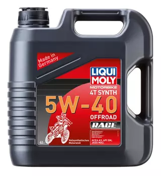 Моторное масло 4-х тактное LIQUI MOLY Motorbike Offroad 3019 5W-40 синтетическое 4 л