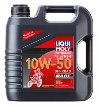 Моторное масло 4-х тактное LIQUI MOLY Motorbike Offroad 3052 10W-50 синтетическое 4 л
