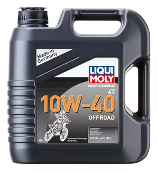 Моторное масло 4-х тактное LIQUI MOLY Motorbike Offroad 3056 10W-40 синтетическое 4 л