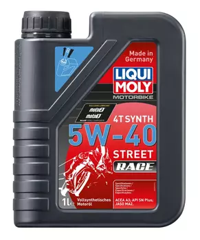 Моторное масло 4-х тактное LIQUI MOLY Motorbike Street 2592 5W-40 синтетическое 1 л