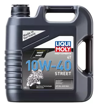 Моторное масло 4-х тактное LIQUI MOLY Motorbike Street 7512 10W-40 синтетическое 4 л