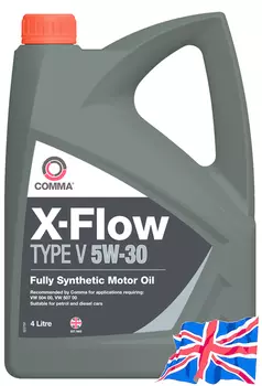 Моторное масло COMMA XFV4L 5W-30 синтетическое 4 л