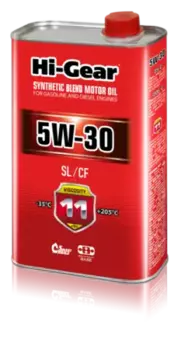 Моторное масло HI-GEAR HG1130 5W-30 полусинтетическое 1 л