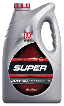 Моторное масло LUKOIL 19446 20W-50 минеральное 4 л