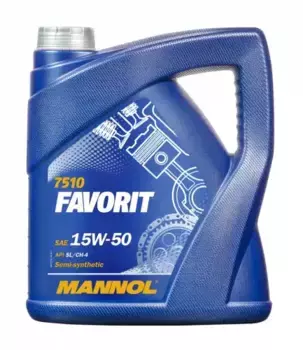 Моторное масло MANNOL MN75104 15W-50 минеральное 4 л