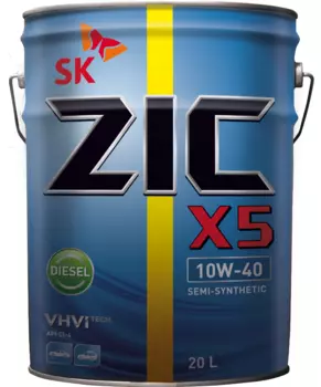 Моторное масло ZIC 192660 10W-40 полусинтетическое 20 л