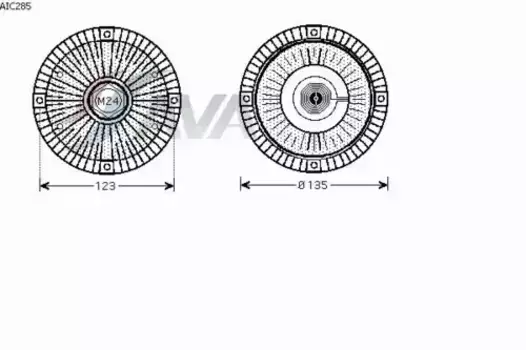муфта вентил.!\ Audi 100/A6 2.3/2.4D/2.5TDi 91> AIC285 AVA