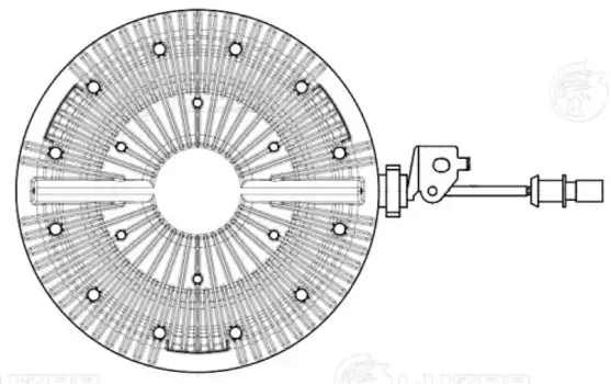муфта вязкостная! d=247мм (эл.упр, 2-х конт. без крыл.) \MAN TGA 02>/TGS/TGX 07> LMC 1202 LUZAR
