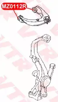 MZ0112R САЙЛЕНТБЛОК ВЕРХНЕГО ПОПЕРЕЧНОГО РЫЧАГА ПЕРЕДНЕЙ ПОДВЕСКИ VTR