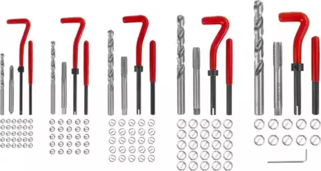 набор для восстановления резьбы M5-M12! 131 пр.\ TRIS131 THORVIK
