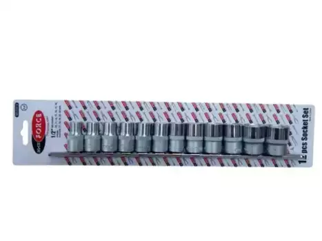 набор головок! 12пр. 1/2'' 12гр.(10-19,22,24мм), на планке\ RF-4121-9 ROCK FORCE
