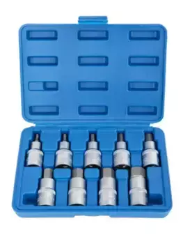 набор головок! 1/2'' со вставкой шестигранной, длина 55 мм, 9 пр.\ VR50193 VERTUL