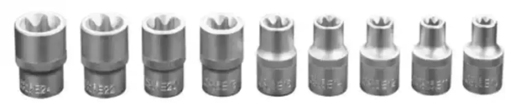 набор головок! 1/2' Torx, Е10-Е24, 9 шт. CrV\ 08-649 NEO