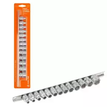 набор головок! 3/8'' шестигранных 13пр. (6-19мм)\ AT-13-27 AIRLINE