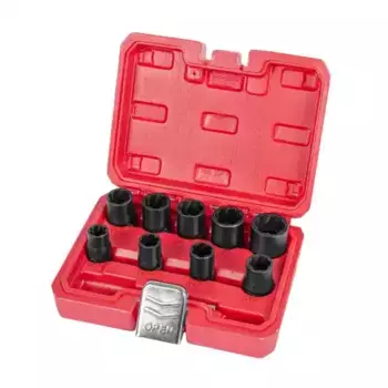 набор головок! (экстракторов) для поврежденных гаек и болтов 10 пр., ударные\ R5304010 ARNEZI