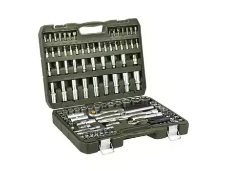 набор головок и принадлежностей! 1/4'', 1/2'', 108 предм.\ 620808 ДЕЛО ТЕХНИКИ