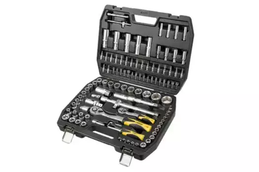 набор головок с трещотками и аксессуарами! 1/4'', 1/2'' 108пр. (4-32мм) 6гр.\