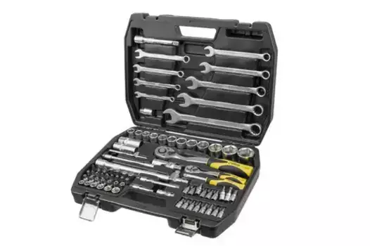 набор головок с трещотками и комб.ключами! 1/4'', 1/2'', 82пр. 6гр.\