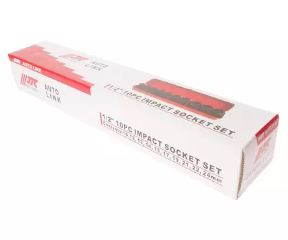 набор головок торцевых ударных! 12-гранных 1/2' 10-24мм 10шт \ JTC-J410P JTC