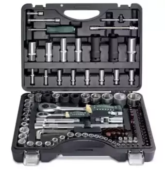 набор инструментов! 108+6пр, 1/4'1/2', 6гр., 8-32мм, кейс\ RF-41082-5 PREMIUM ROCK FORCE
