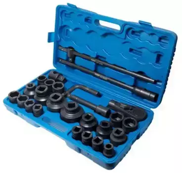 набор инструментов! ударных ''profi'' 26пр, 6гр, 3/4'' (17-50) 1'' (55,60,65), кейс\ FK-68262-5MPB FORCEKRAFT