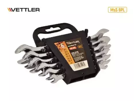 НАБОР КЛЮЧЕЙ РОЖКОВЫХ (6ПР) 6-17ММ ПЛАСТ MSS6PL VETTLER