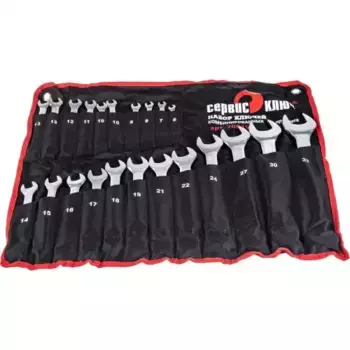 Набор ключей 22 предмета сумка (6-19, 21,22,24,27,30,32) холодный штамп CR-V 70045 СЕРВИС КЛЮЧ