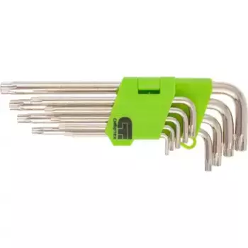 набор ключей! Г-обр.TORX 9пр. длин.Т10Н,Т15Н,Т20Н,Т25Н,Т27Н,Т30Н,Т40Т,Т45Н,Т50Н\ 12322 СИБРТЕХ