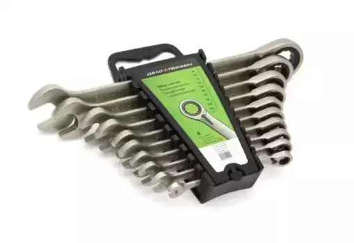 набор ключей! комб.трещеточных с переключателем 10 шт(8,10,12,13,14,15,17,19,22,24мм)\ 515300 ДЕЛО ТЕХНИКИ