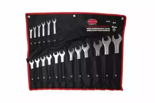 набор ключей комбинированных! 18 предметов 6 граней\ RF-5186H ROCK FORCE