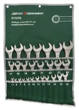 набор ключей! комбинированных 27 штук (5,5-32мм), планшет тетрон\