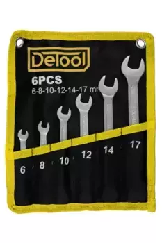 набор ключей комбинированных! 6-17 мм, 6шт.\
