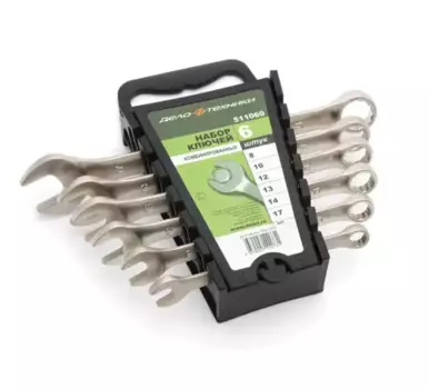 набор ключей! комбинированных - 6 шт.(8,10,12,13,14,17) пластик. холдер\