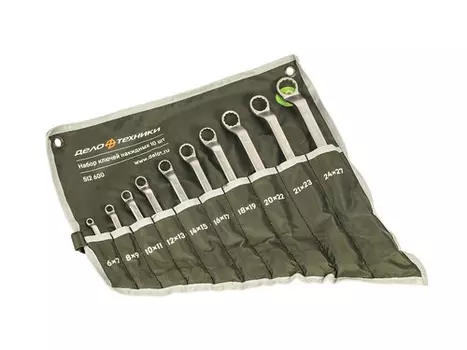 набор ключей! накидных - 10 шт. тетрон. сумка\ 512600 ДЕЛО ТЕХНИКИ