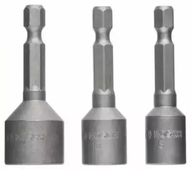 набор ключей торцевых! 3 пр., хвост 1/4' hex\ 2 608 551 078 BOSCH