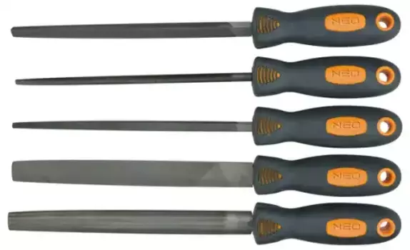 набор напильников по металлу! 200мм, 5шт.\ 37-610 NEO