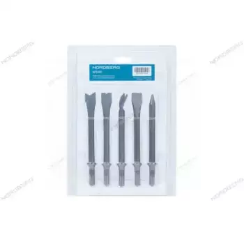 набор насадок! для пневмозубила, 5 шт с шестигранным хвостовиком\ NP5905 NORDBERG