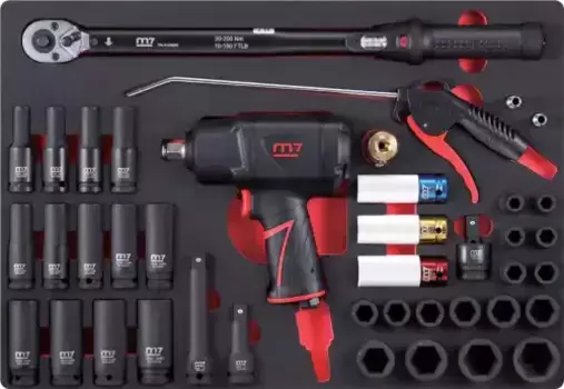 Набор пневмоинструмента 1/2' с принадлежностями, ложемент, 41 предмет MIGHTY SEVEN NC-4255QA