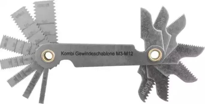 набор резьбовых шаблонов! комбинированных для наружных и внутренних резьб, 14 предм.\ PG14SC THORVIK