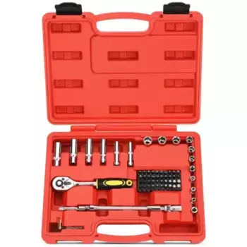 Набор ручных инструментов для дома GOODKING D-10064, 64 предмета, трещотка 24 зубца 1/4'