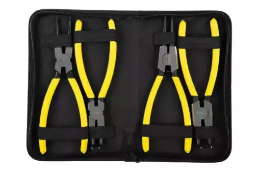 набор щипцов для стопорных колец! 225мм, 4пр.\