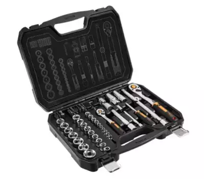 набор сменных головок! 73 шт., 1/2'', 1/4'' , CrV\ 10-054 NEO