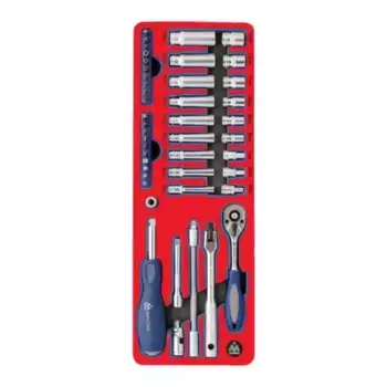 набор торцевых головок! 1/4' с принадлежностями, 45 пр. MACTAK\ 5-002045 МАСТАК