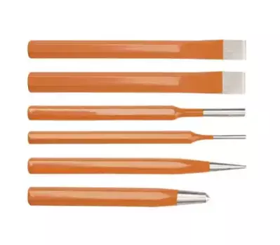 набор зубил и долот! 6 пр (зуб 10, 13 мм, конус зуб 2 мм, керн 8 мм, пробойн 3, 6мм)\ 33-061 NEO