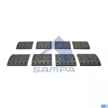 Накладки тормозные SAMPA 096.643-01